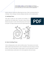 Types of Dynamic & Positive Displacement Pumps