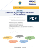 SEMANA 9 Cuido Mi Salud y Prevengo Lesiones Durante Mi Actividad Física.