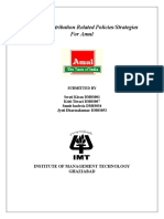 Study of Distribution Related Policies/Strategies For Amul: Institute of Management Technology Ghaziabad