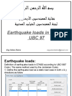 Earthquake loads in ETABS according to UBC1997 Code