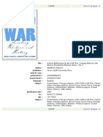 Medhurst - Critical Reflections On The Cold War Linking Rhetoric and History (2000) PDF