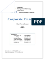 Corporate Finance I: Final Project Report
