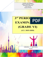 3 Periodical Examination (Grade Vi) : Geizel V. Reubal