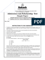Sample Paper - ACST - Class VIII - Foundation-2017 PDF