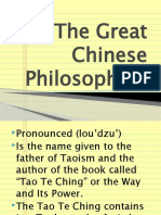 The Great Chinese Philosophers