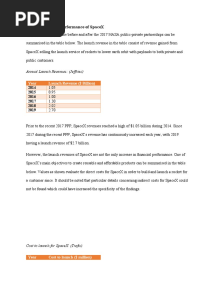 Analysis of Recent Performance of SpaceX
