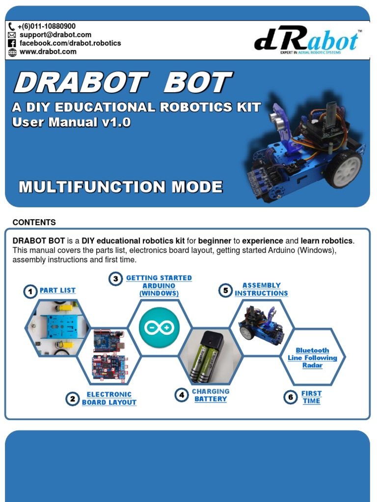 User Manual for DIY Educational Robotics Kit - DRABOT BOT: A Guide to ...