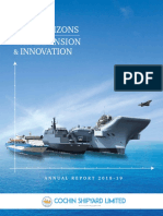Cochin Shipyard 2018-19 Anual Statement PDF