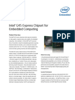 Intel G45 Express Chipset For Embedded Computing: Product Brief