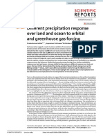 Different Precipitation Response Over Land and Ocean To Orbital and Greenhouse Gas Forcing