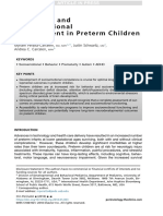 Behavioral and Socioemotional Development in Preterm Children