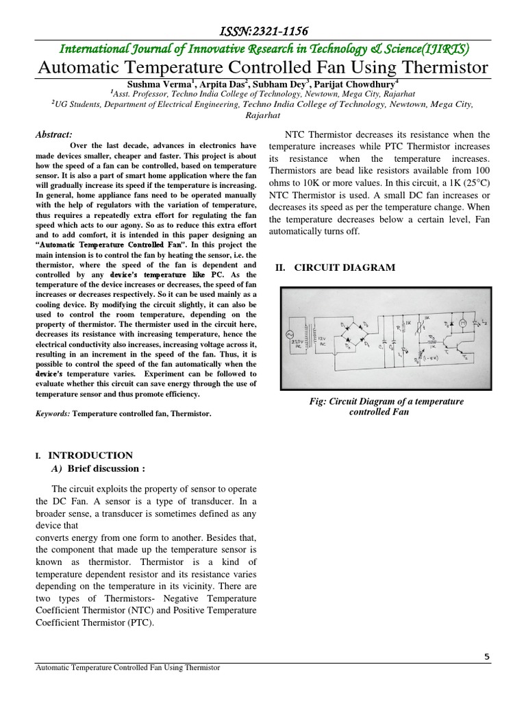 Thermistor PDF | PDF | Electrical Resistance And Conductance ...