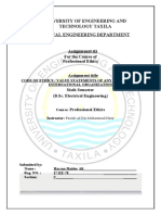 Code of Ethics and Value Statement of ASME