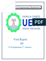 Visit Report Of: Civil Engineering Department