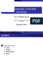Python Language: Core Data Structures: The FOSSEE Group