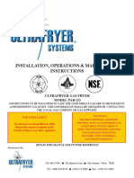 Installation, Operations & Maintenance Instructions: Ultrafryer Gas Fryer Model Par-2/3