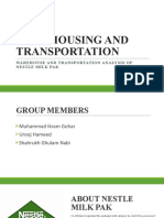 Warehousing and Transportation: Warehouse and Transportation Analysis of Nestle Milk Pak