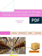 Simulation Based Study On Storage Policies in A Unit Load Warehouse