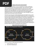 MOBILE APPLICATION DEVELOPMENT Content