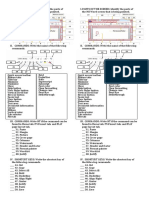 PARTS OF THE SCREEN MS Word quiz