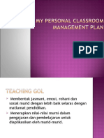 My Personal Classroom Management Plan 1