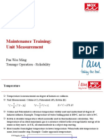Maintenance Training: Unit Measurement: Pua Wee Ming Tonnage Operation - Reliability
