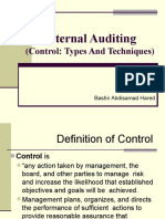 Internal Auditing: (Control: Types and Techniques)