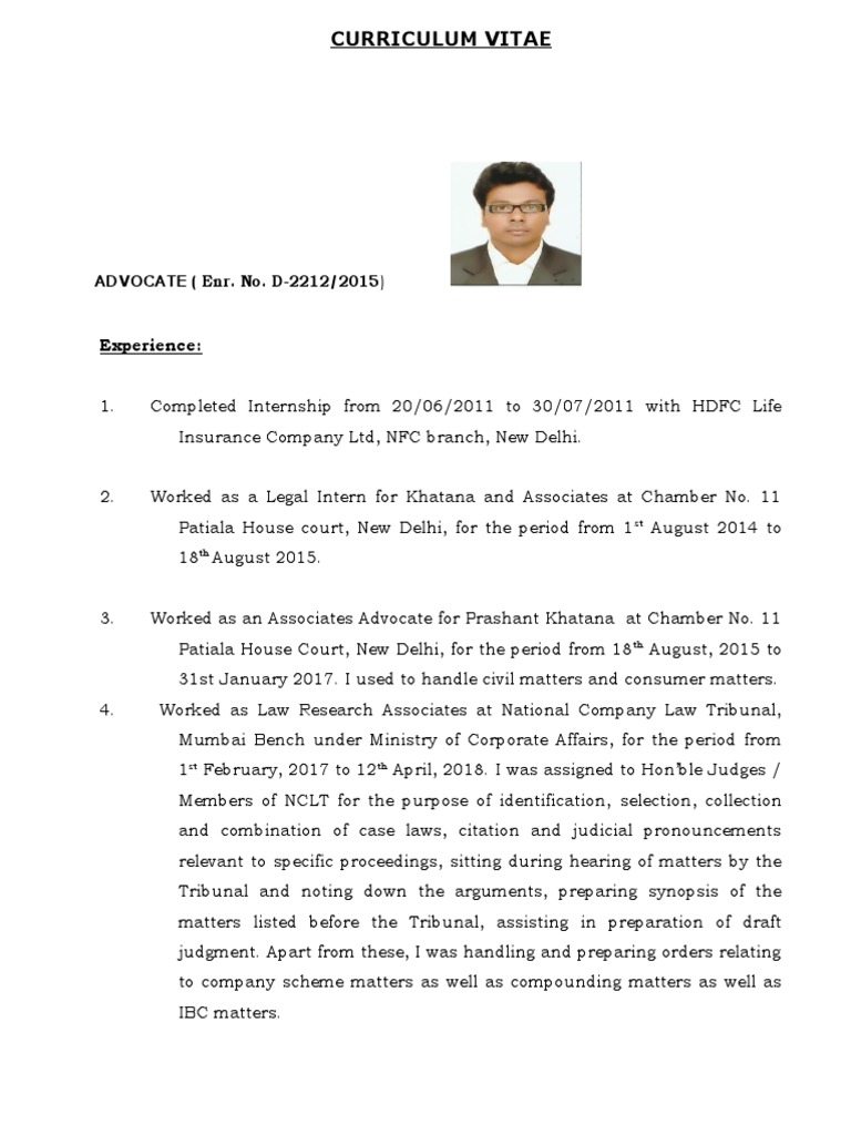 Legal CV of Advocate Swapan Pradhan | PDF | Tribunal | Social Institutions