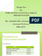 Thank You Sir For Giving Us Such A Great Presentation .. Mr. Abdullah Md. Ahshanul Mamun Assistant Professor. Dba, Iiuc