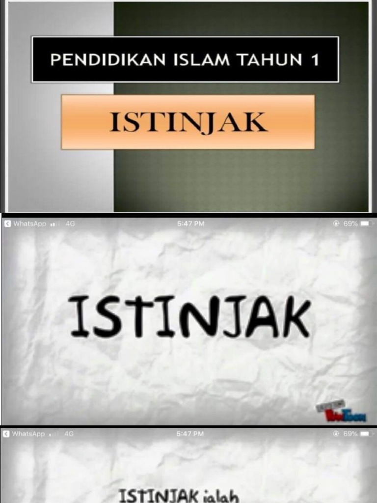 Pendidikan Islam Tahun 1 Istinjak Pdf