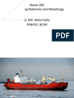 Name 205 Shipbuilding Materials and Metallurgy: Dr. Md. Abdul Gafur PP&PDC, Bcsir