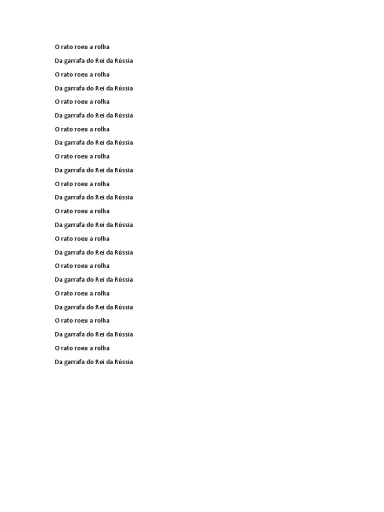 O Rato Roeu A Rolha PDF | PDF