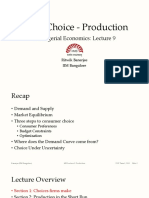 Firm's Choice - Production: Managerial Economics: Lecture 9