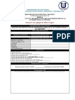 Formulario de Presentacion de Proyecto de Vinculacion