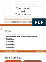 Cost Control & Cost Reduction