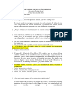 Examen Final de Legislación Familiar