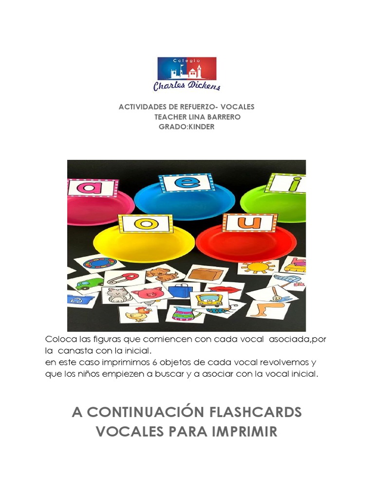Actividades de Refuerzo de Vocales | PDF | Artes del Lenguaje y ...