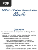 EC8562 - Wireless Communication Unit - Iv Diversity