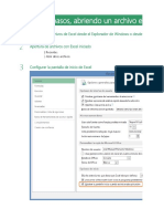 Primeros Pasos, Abriendo Un Archivo en Excel 2013