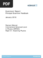 Examiners' Report/ Principal Examiner Feedback January 2016