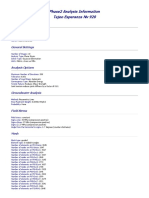 Phase2 Analysis Information Tajeo Esperanza NV 920: Project Summary