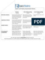 Summativ Rubric