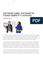 Software Libre, Software de Código Abierto y Licencias