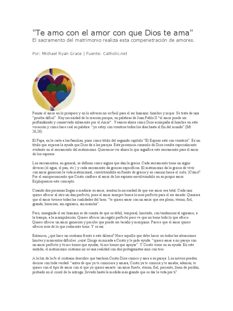 Amor Cristiano en el Matrimonio | PDF | Amor | Cristo (título)