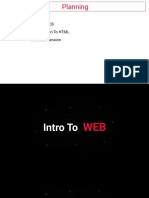 Intro To WEB Introduction To HTML. Live Code Session