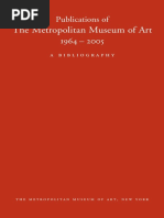 Publications of The Metropolitan Museum of Art 1964 2005 A Bibliography PDF