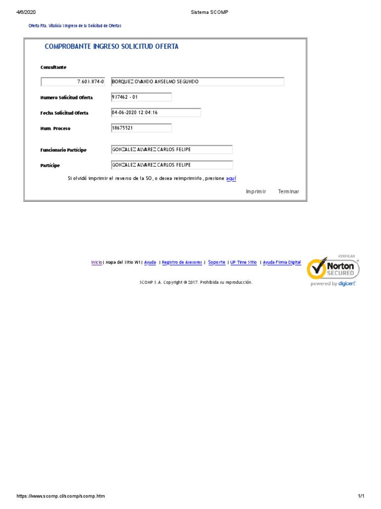 Sistema SCOMP PDF | PDF