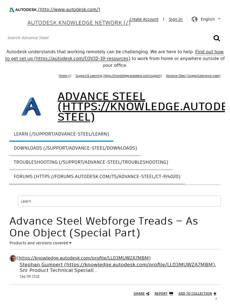 Advance Steel Webforge Treads - As One Object (Special Part) - Advance ...