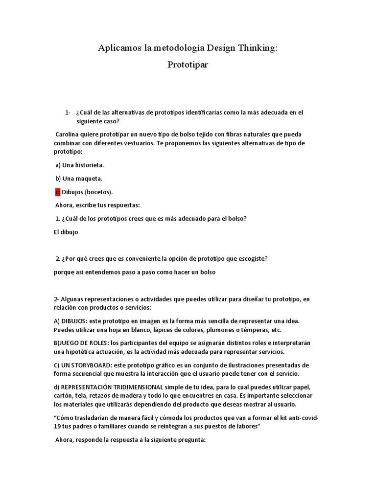 Aplicamos La Metodología Design Thinking | PDF