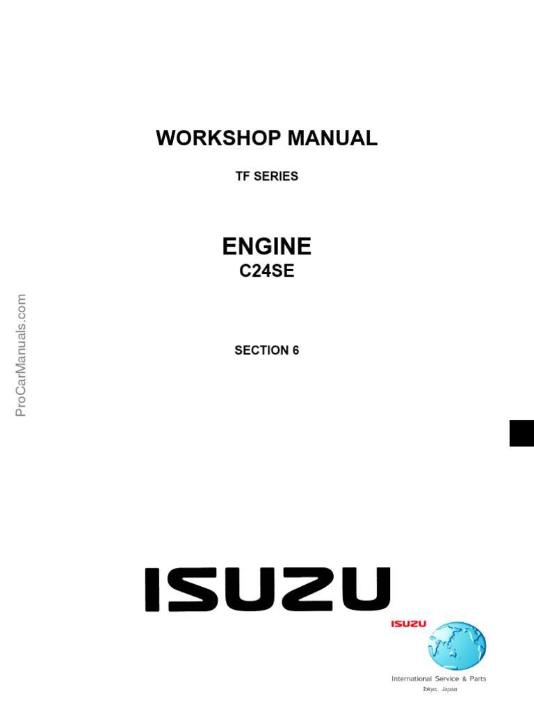 Isuzu C24SE Engine Diagnosis Guide | PDF | Throttle | Fuel Injection